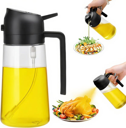 16oz/470ml 2 1 Aovdy Glass Olive Oil Sprayer for Cooking - in Olive Oil Dispenser Bottle Spray and Pour for Kitchen