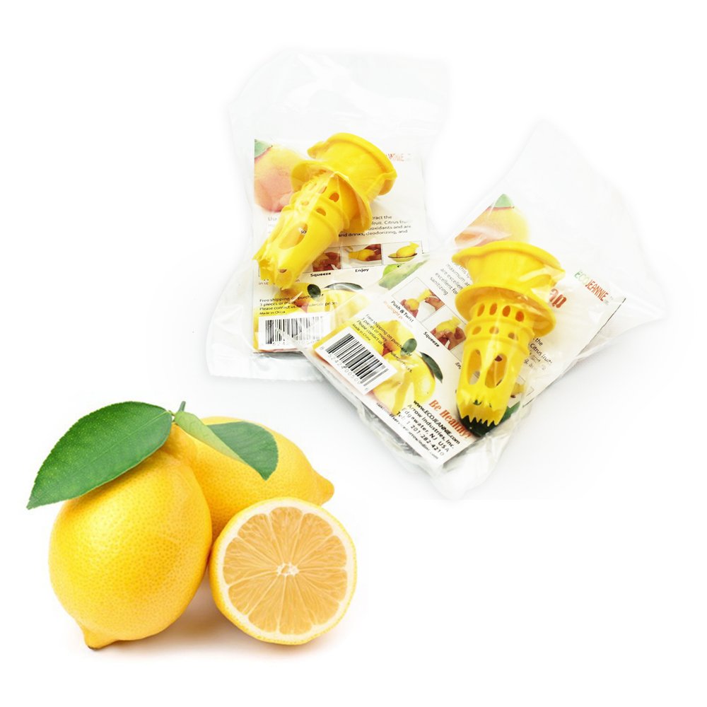 EcoJeannie 2 Pack Citrus Tap, Portable Lemon Juicer Faucet (Patent Pending), Lime Squeezer, Juice Extractor- BPA Free Hormone Free