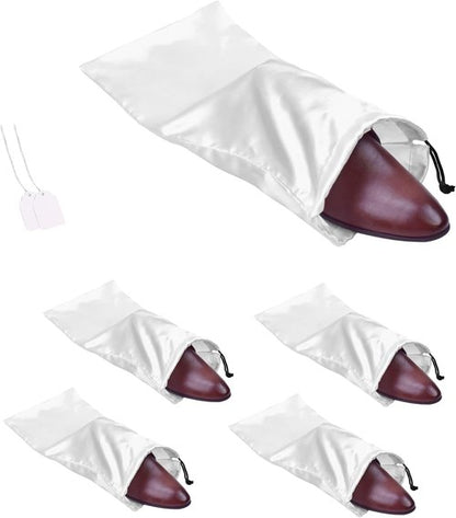 GONGKANGYUAN Travel Shoe Bags - 4 Pack Satin Fabric with Drawstring for Men & Women - Protect & Store Shoes