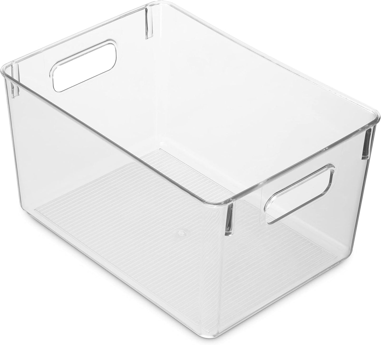 Pack 4 Countertops, Of Plastic Kitchen Organization Pantry Storage Bins - Fridge Organizer Household Food Baskets