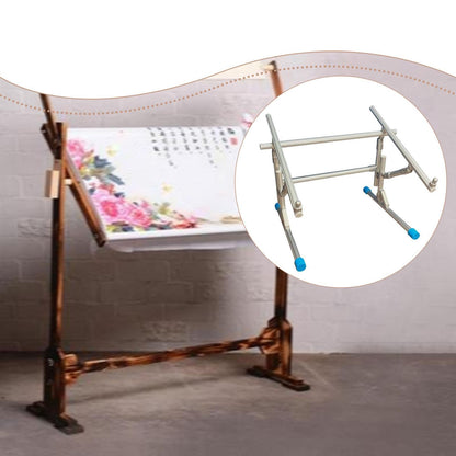 KiBcsLic Embroidery Stitch Stand, Aluminum Alloy, Sturdy, Practical Adjustable, Floor Standing, Embroidery Frame Stand , 2 Bar