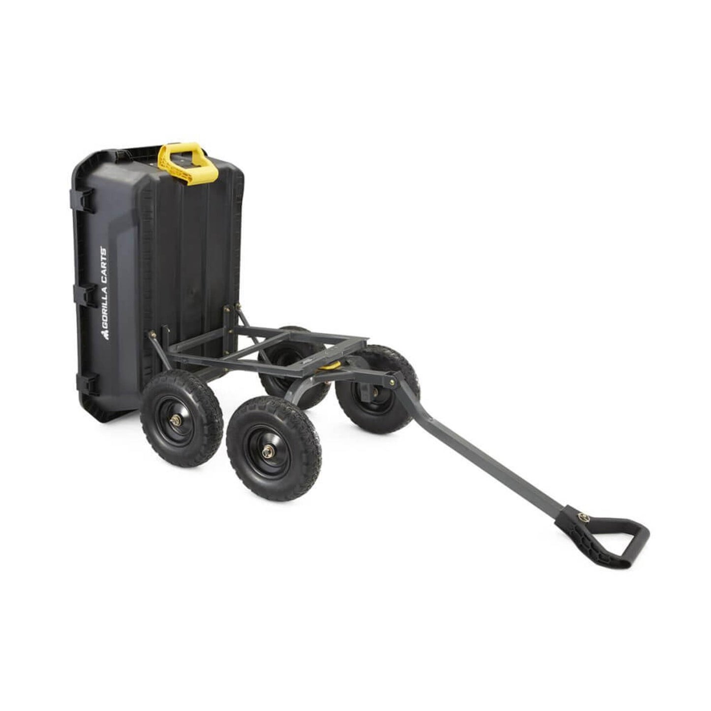 Gorilla Carts 7GCG-NF Heavy-Duty Poly Dump Garden Cart with No-Flat Tires, 7 Cubic Feet, 1200-Pound Capacity, Black, Amazon Exclusive
