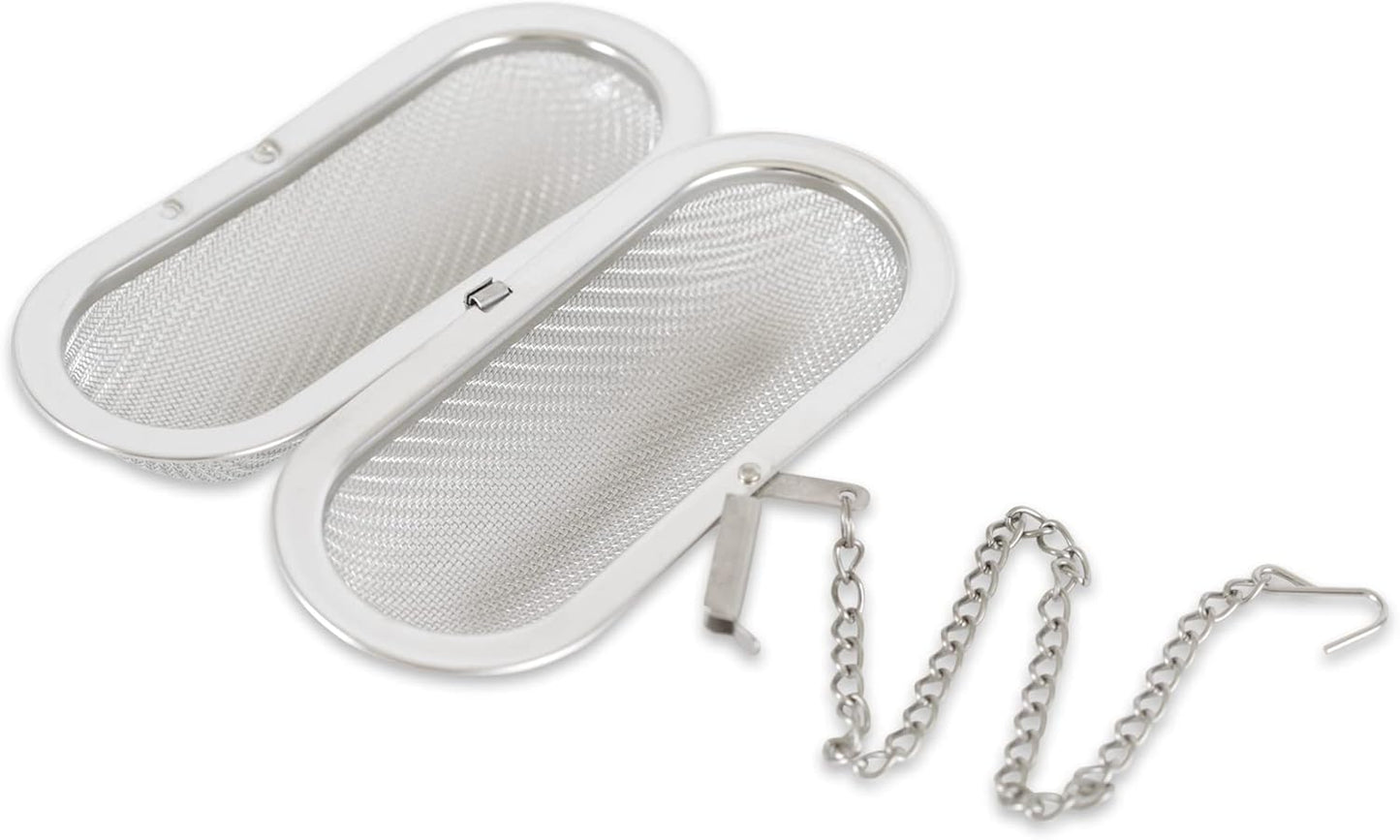 4.25x1.75" RSVP International Endurance Kitchen Collection Stainless Steel Mesh Floating Spice Infuser for Soups, Stews
