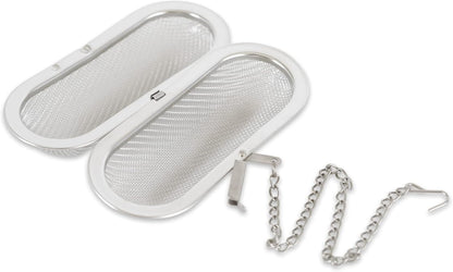 4.25x1.75" RSVP International Endurance Kitchen Collection Stainless Steel Mesh Floating Spice Infuser for Soups, Stews
