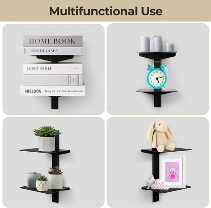 2 1 Pack Floating Book Shelves for Wall, Tier Invisible Floating Bookshelf, Vertical Spine Book Tower, Wall Mounted