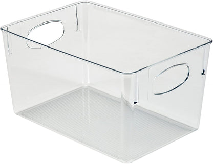 Simplify Large Horizontal Organizer Bin, Multi-Purpose Storage for Fridge, Bathroom, Desk, and Cosmetics