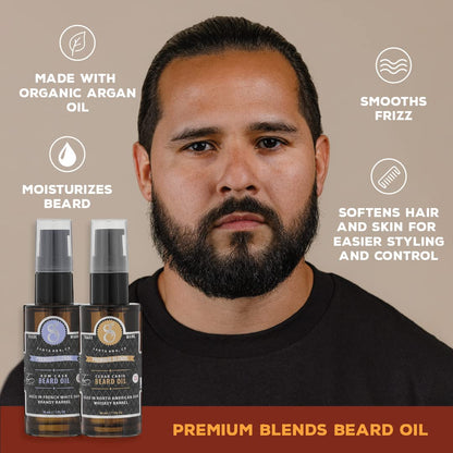 Suavecito Premium Blends Beard Oil - Leave-In Beard Conditioner For Softening Hair, Hydrating Skin, Eliminating Beard Dandruff, Healthy Beard Growth - 1 oz