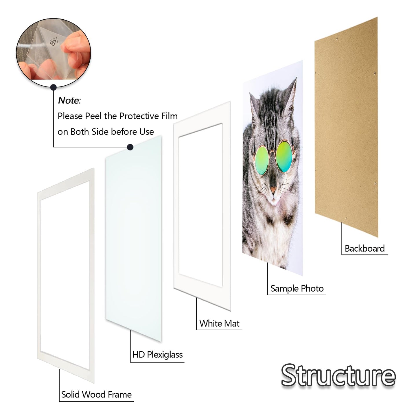 12x16 Picture Frame with 10x14 Mat Solid Wood Diamond Art Painting Frame 30x40cm Display Picture 10 x 14 with Mat or 12 x 16 Without Mat White 12x16 Frame for Poster Painting Print Photo Wall Hanging