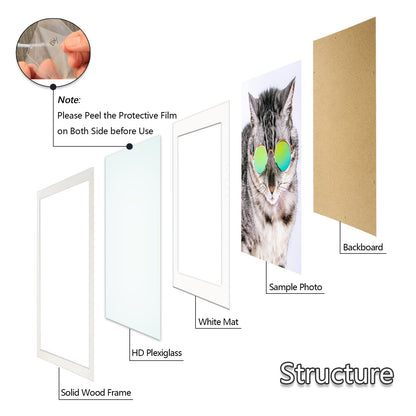 12x16 Picture Frame with 10x14 Mat Solid Wood Diamond Art Painting Frame 30x40cm Display Picture 10 x 14 with Mat or 12 x 16 Without Mat White 12x16 Frame for Poster Painting Print Photo Wall Hanging