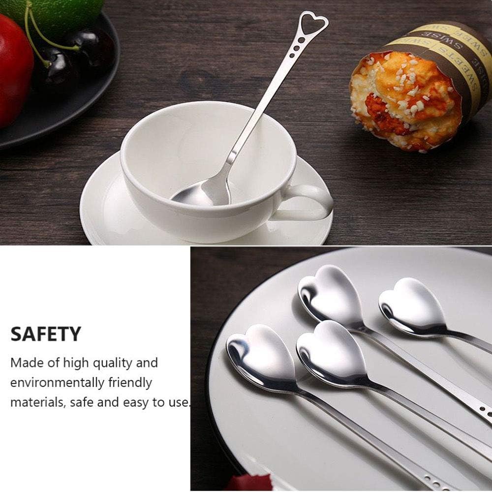 2Pcs Heart Shaped Spoons, Love Spoons for Coffee, Tea, Ice Cream, Dessert for Mother's Day with Gift Box