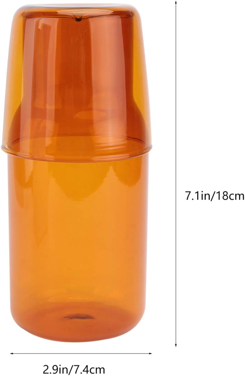 Cabilock Glass Cup and Water Kettle Kit, High Borosilicate Drinking Tools for Home Office Use, Cold Beverages