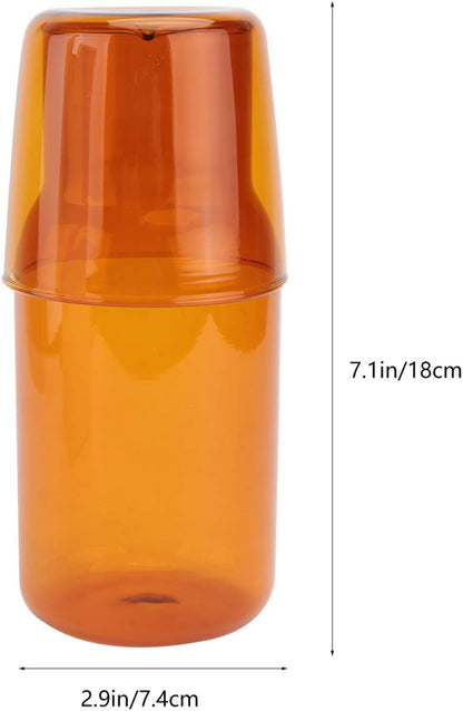 Cabilock Glass Cup and Water Kettle Kit, High Borosilicate Drinking Tools for Home Office Use, Cold Beverages