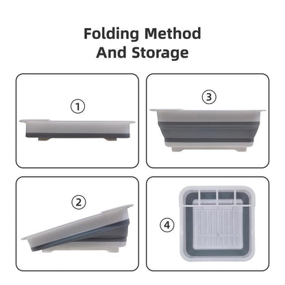 THANSTAR Collapsible Dish Drying Rack for RV Campers Portable Dinnerware Drainer Organizer for Kitchen Travel Trailer