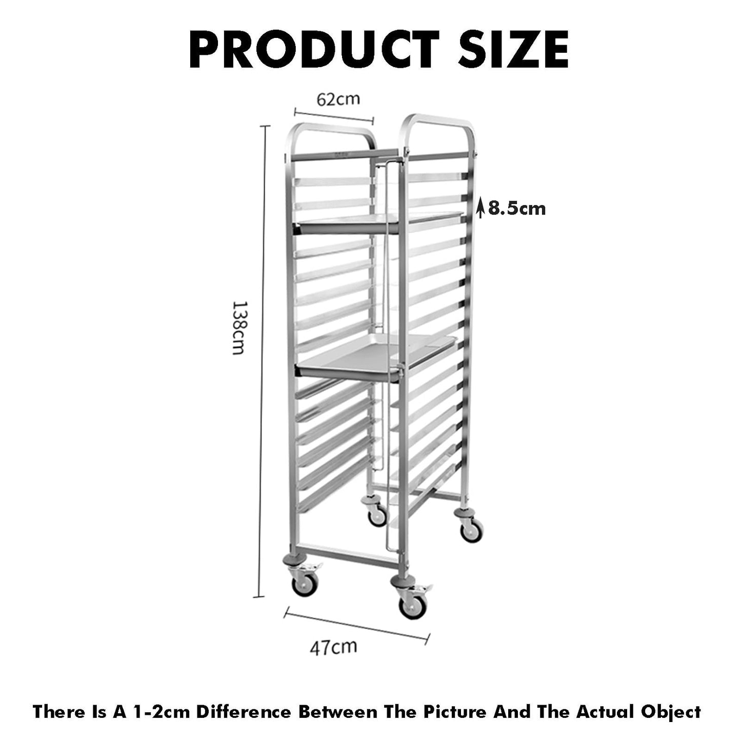 Rolling Baking Pan Speed Rack, Heavy-Duty For Bread Proofing And Storage, Suitable For Bakeries, Commercial Kitchens