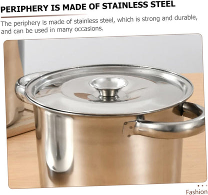 Stainless Steel Oil Pot Lid, Seasoning Pot Cover with Convenient Knob Spill Design for Kitchen Cookware