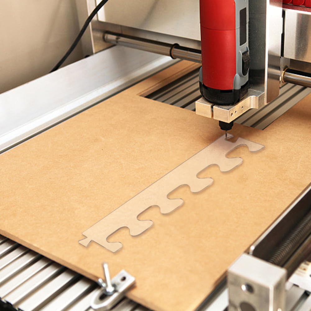 INFUNLY 4pcs Dovetail Stitch Router Template 3.54"×15.75" Acrylic Router Template Pitch Dovetail Template Router Tray Clear Cutting Board Stencils Angled Curvy Stencils Guide Tools for Woodworking
