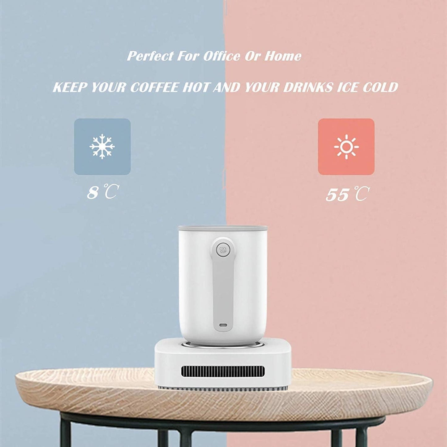 Miecux 2IN1,31 46 Cup Cooler-Coffee Warmer Desktop - Coffee Tea Drinks Mug Warmer Cooler Desktop Heating and Cooling