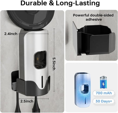 3-Level 2 Smart Automatic Electric Toothpaste Dispenser for Kids - Wall Mounted Bathroom Squeezer with Adjustment