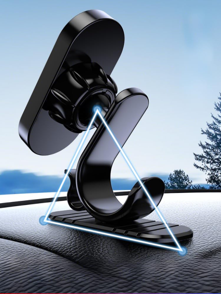 Universal Magnetic Car Phone Holder,Cell Phone Holder Stick On Dashboard Magnetic Car Phone Mount for Car Navigation-Black