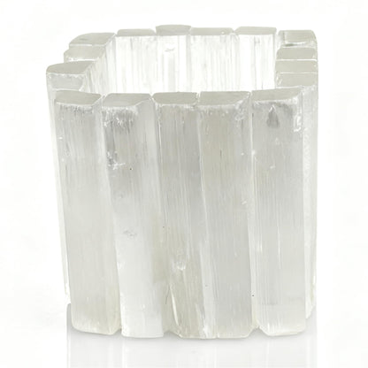 Selenite Tea Light Holder, Natural Selenite Crystal Candle Holders with Different Shapes, for Home Decor, Meditation, Yoga, Reiki, Gifts (Square Regular Cup)