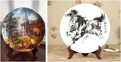 Wooden Display Stand, Plate Displaying Holders, Photo Frame Holders, Picture Easel Stand, 5 Inch Book Stands