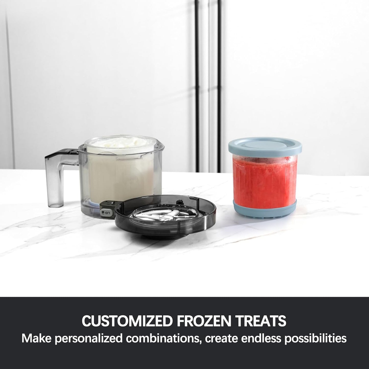 4 Pack, 16oz NC301 NC300 NC299AMZ NC290 Omnikit Containers Replacement for Ninja Creami Pints and Lids - Cups
