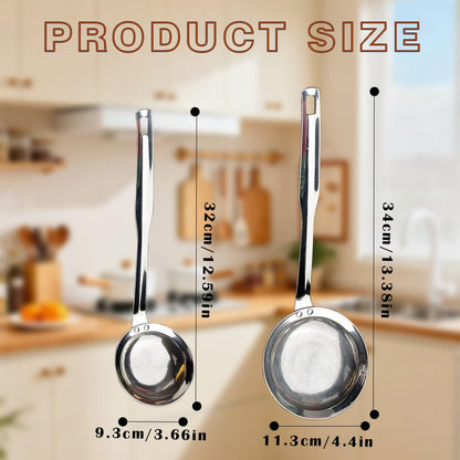 Fine Mesh Stainless Steel Colander，2025 Stainless Steel Filter,Durable Multi-Functional Kitchen Cooking Net Strainer (2-Piece Set),Strainers Fine Mesh，Profesional Stainless Strainer.