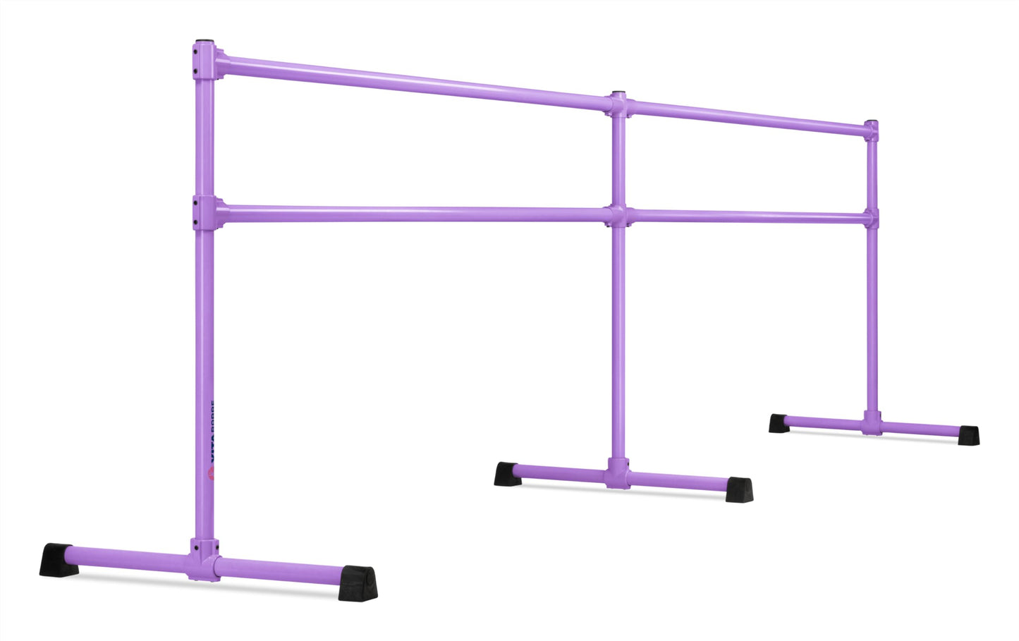 VITA Barre Portable Freestanding Double Ballet Barre, Extreme, 16 Ft Bars, Purple, Steel | Fixed Height, Made in USA, Home or Gym Exercise Equipment for Kids & Adults | Dance, Fitness, Pilates