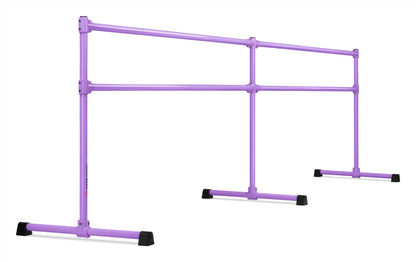 VITA Barre Portable Freestanding Double Ballet Barre, Extreme, 16 Ft Bars, Purple, Steel | Fixed Height, Made in USA, Home or Gym Exercise Equipment for Kids & Adults | Dance, Fitness, Pilates