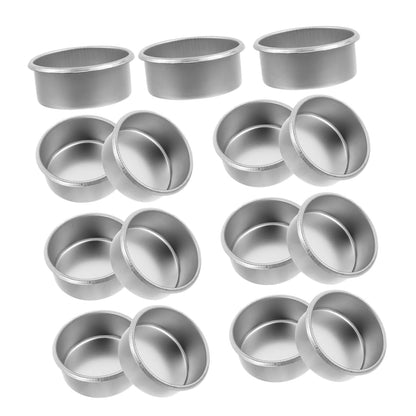 Gadpiparty 15pcs Metal Candle Tins for DIY Projects Scented Tealight Holders Elegant Metal Candle Cups for Home Decor Aromatherapy and Essential Oil Burning