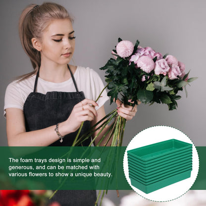 BESPORTBLE Floral Foam Trays for Arrangements 10 Pack Flower Mud Fixing Trays Wedding Party Landscape Decorations