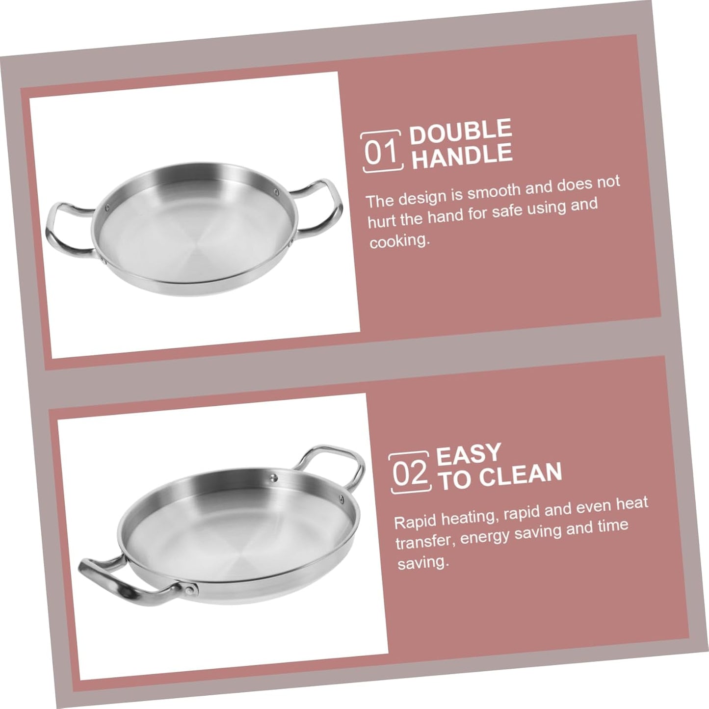 Stainless Steel Griddle, Large Pot for Cooking Korean Pan, Small Pots for Ramen, Hot Pot, Home Cooking
