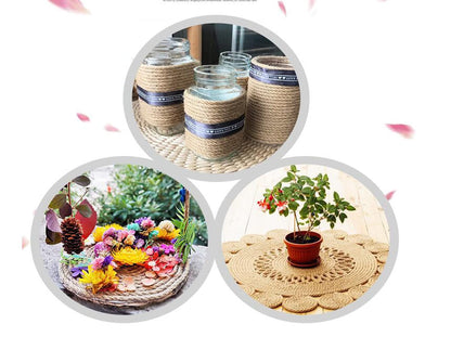 NorthPada 1/4 in (6 mm) X 164 Ft (50 Meters) Natural Sisal Hemp Rope Heavy Duty Thick Twine for Cat Scratcher Post Tree, Garden, Binding, Crafts Packing Material