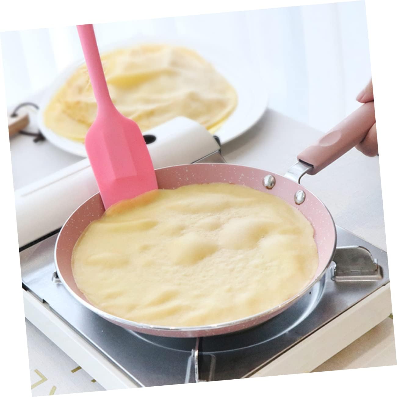 Hemoton Metal Cooking Utensils, Small Nonstick Japanese Omelette Frying Pan, Aluminum Pancake Pan