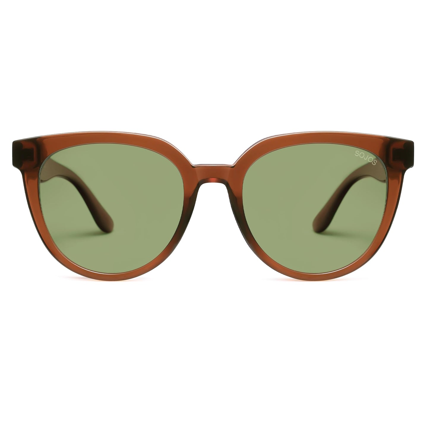 SOJOS Trendy Cat Eye Round Polarized Sunglasses for Women Fashion UV Protection Sunnies Sunglasses SJ2175