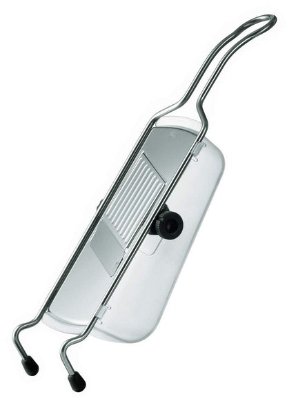 Rosle 95028 Stainless Steel Adjustable Gourmet Food Slicer Hand-Held Mandoline With Hand Guard