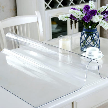 Clear Table Protector 2mm Thick 12 x 12 Inch, Waterproof Desk Pad for Writing Desk, Coffee Table, Dresser Protector