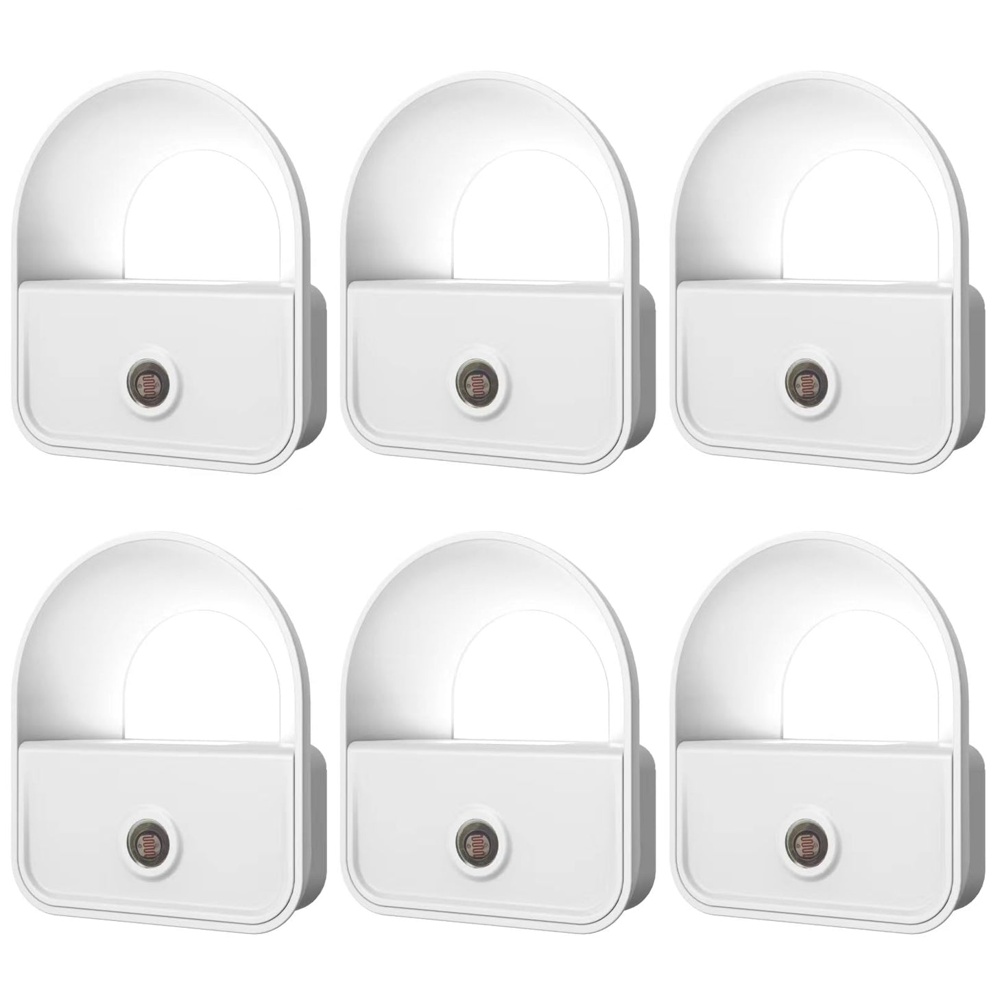 6 Pack Night Light Plug in, White LED Nightlights with Smart Dusk to Dawn Sensor, Plug into Wall Nightlights Suitable for Bedroom, Bathroom, Hallway, Kitchen, Stairs, Kids, Adults