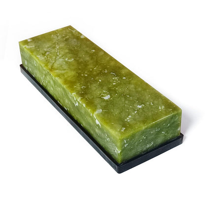 Suwajume Knife Sharpening Stone,10000 Grit Whetstone Final Fine Polishing Natural Green Honing Oilstone for Knives Tools,Cutting Tools 180 * 60 * 30mm (A)