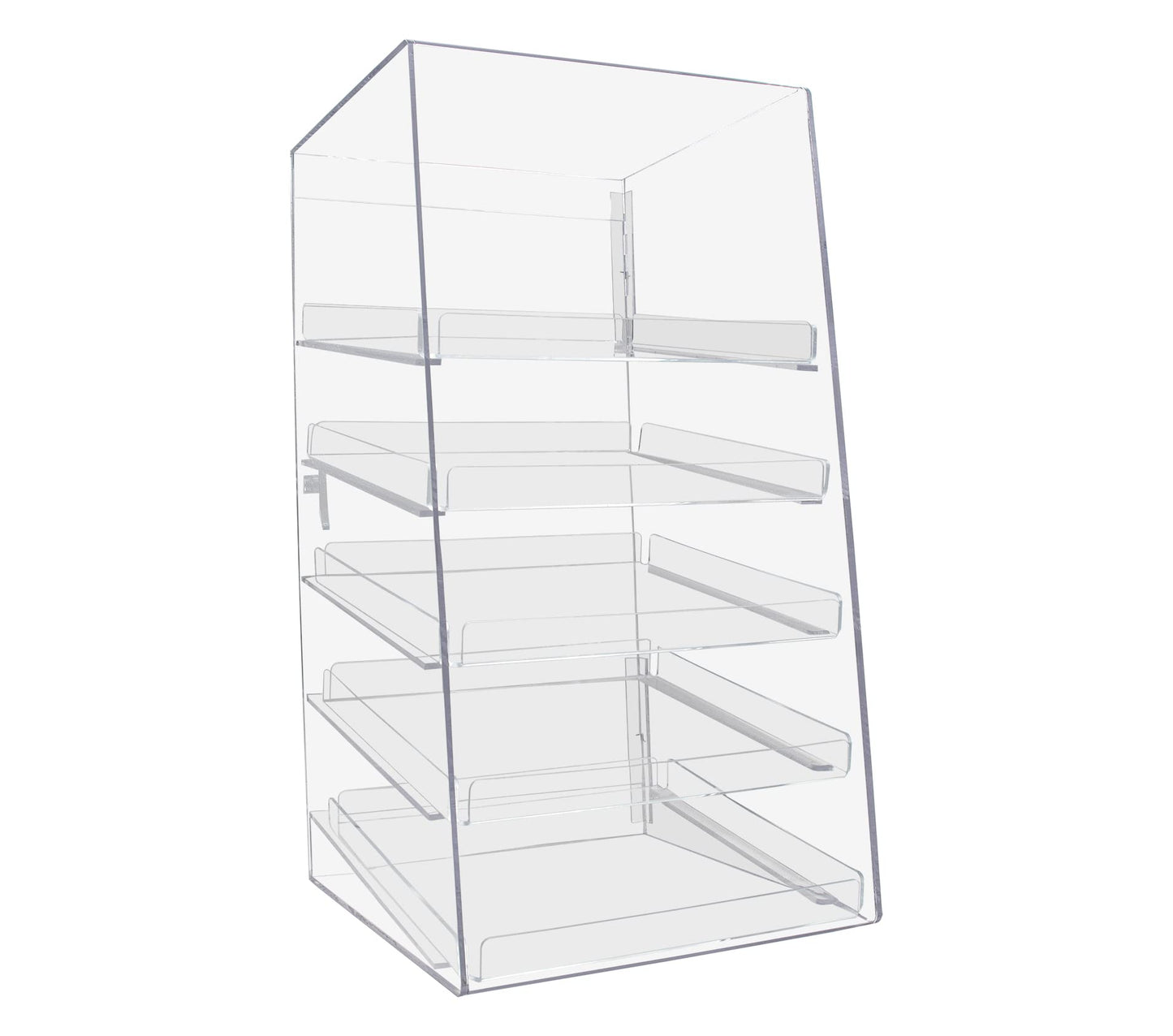 Bakery Display 5 Layer Acrylic Pastry Display Case with Back Doors and Removable Trays Countertop Bakery Display Case for Donuts Cookies Pastries Perfect for Commercial Use by Marketing Holders