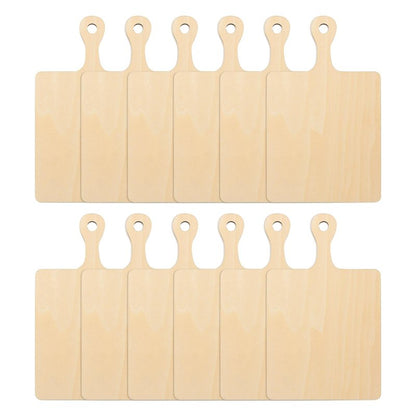 PYD Life 12 Pack Plywood Sublimation Cutting Board Blanks with Handle 9 x 5.5 Inch,Rectangle Wood Chopping Board for Sublimation DIY Craft Christmas Thanksgiving Home Kitchen Decor