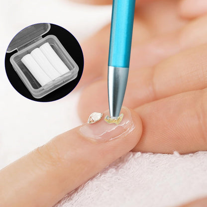 LNQ LUNIQI 18Pcs Diamond Art Wax Refills - Silicone Rhinestone Wax Tips for 5D Painting Pen Strong Adhesive for Embroidery Beads Nail Art
