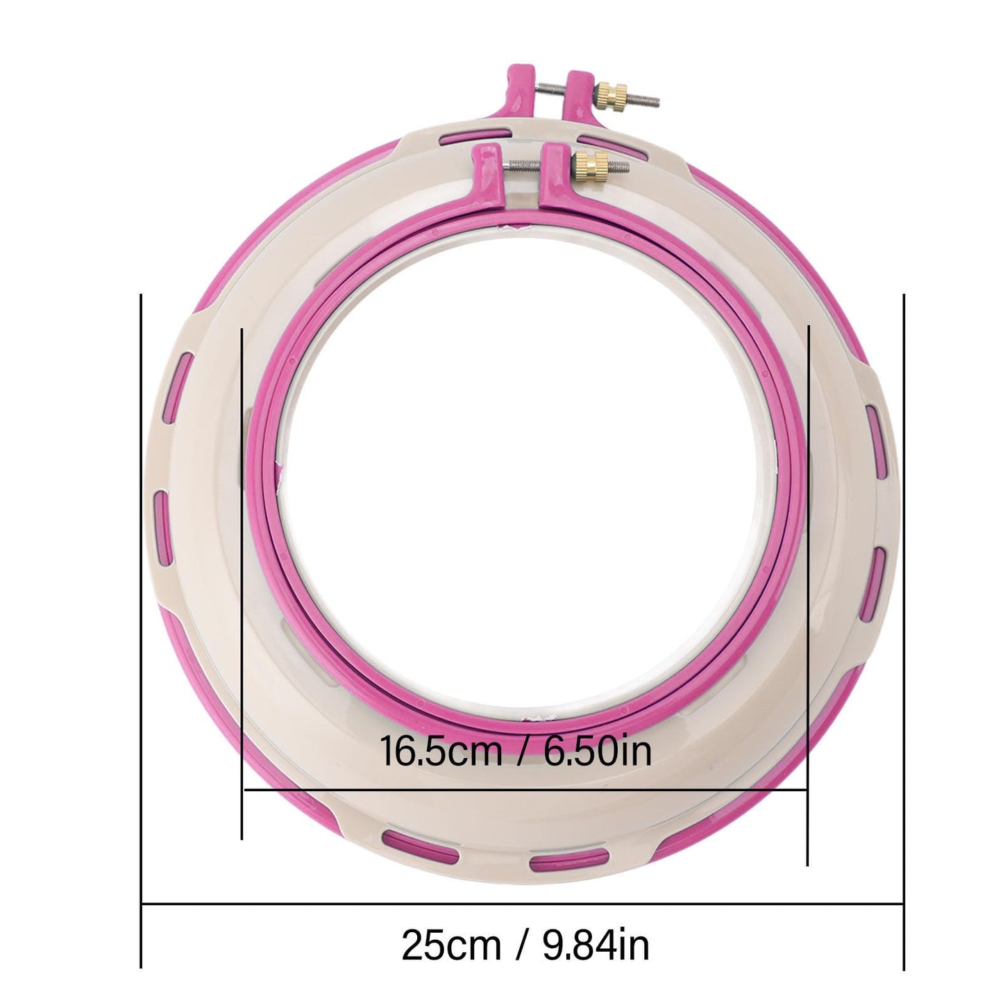 GLOGLOW Double Sided Embroidery Stand Hoop 6.5x9.8 Inch Square Punch Needle Frame Adjustable Cross Stitch Holder for Needlework Sewing