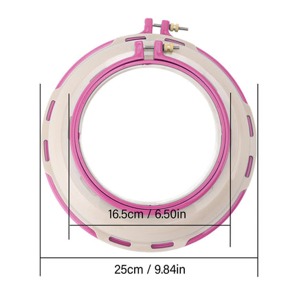 GLOGLOW Double Sided Embroidery Stand Hoop 6.5x9.8 Inch Square Punch Needle Frame Adjustable Cross Stitch Holder for Needlework Sewing