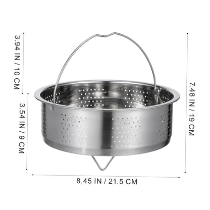DOITOOL Stainless Steel Steamer Basket for Pot, 8.65inch/22cm Vegetable Steamer Basket Insert Steaming Rack with Handle, Vegetables Fruit Strainers and Colanders for Home Kitchen Cooking
