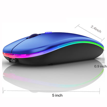 Bluetooth Wireless Mouse for Laptop mac MacBook ipad MacBook air MacBook pro pc Desktop Computer Windows Chromebook Notebook (Silver)