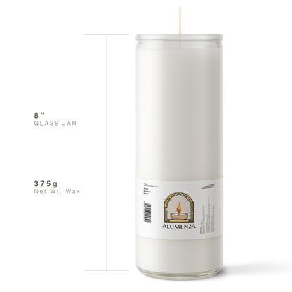 Alumenza 6 Pack Virgen de Guadalupe Candle in Glass Jar 90 Hours– Paraffin Wax, Clean Burning Unscented | Large & Tall Devotional Prayer Pillar Candles for Home, Memorial, Rituals