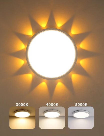 Anmaice 12in 24Watt Flush Mount led Ceiling Light fixtures.Remote Control Dimmable Ceiling Lights for Bedroom, Dining Room, Kitchen, Round White