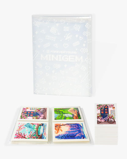 Foreveryoung 7-Inch Minigem Diamond Art Storage Book, 80 Pages Diamond Painting Accessories and Tools with Clear Protectors, Portfolio Folder for Artwork Organizer
