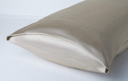Lanest Housing Satin-Silk Pillowcase Queen, Beige Satin Pillowcase for Hair and Skin, Super Soft, Cooling
